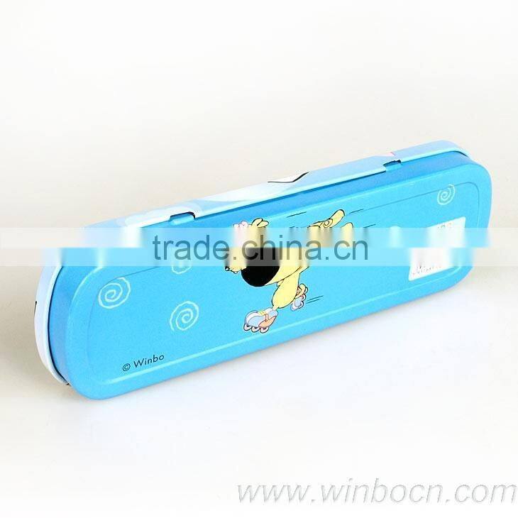 Two-layer tin cartoon students pencil case pencil box