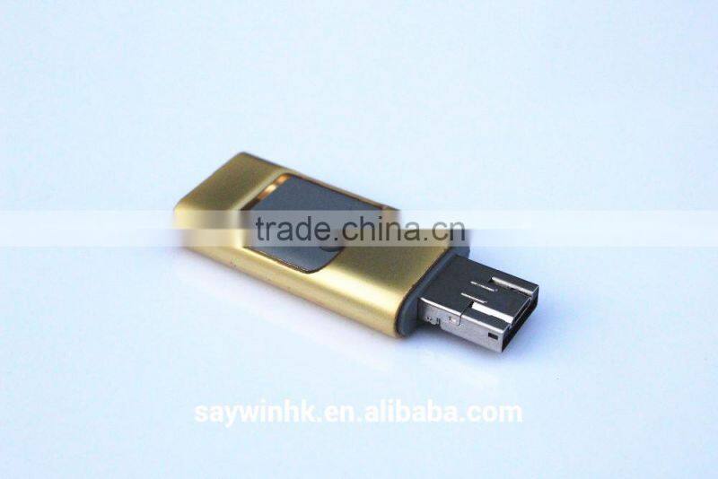 New design u disk 3 in 1 USB flash drive 32GB Customized for mobile phone