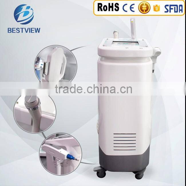2017 new arrive 3 in 1Elight/ipl hair removal RF/ ND YAG LASER 1064nm/532nm tattoo removal