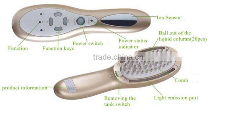 home use 3 in 1 massage electric hair growth comb beard brush wholesale