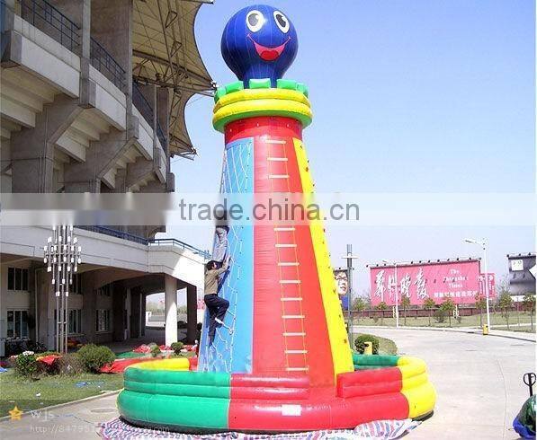 Best quality best sell inflatable climbing wall and slide
