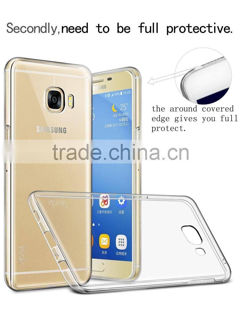 2016 Newest Imak Quality Stealth Soft case for Samsung Galaxy C7 C7000, Quality TPU SOFT Case Flex Armor case