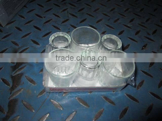 6 pcs glass carved flower wine cup manufacturer