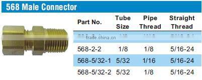 568 Male Connector, Transmission Fittings, Pneumatic fitting