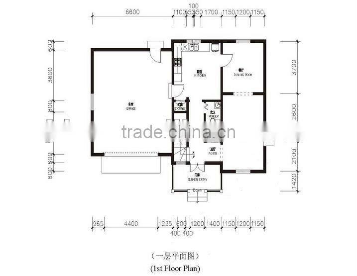modern decorated light steel structure villas