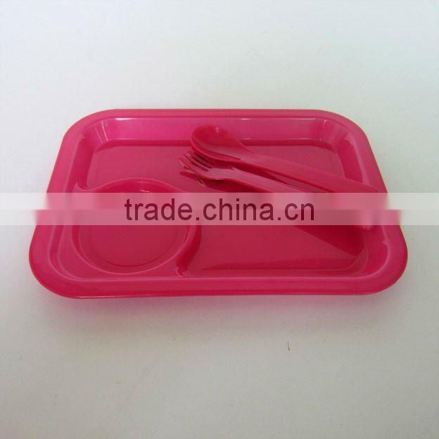 5pcs disposable dinnerware plastic picnic set