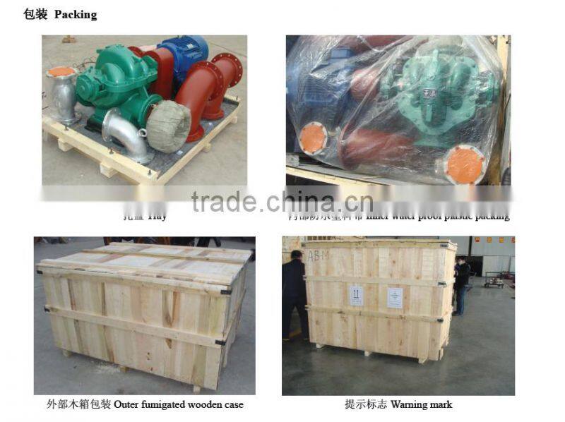 Horizontal centrifugal irrigation split casing water pump