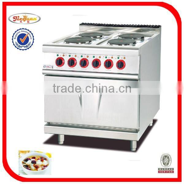 Stainless Steel Electric Range With 4-Burner and Oven for restaurant use(EH-887B)