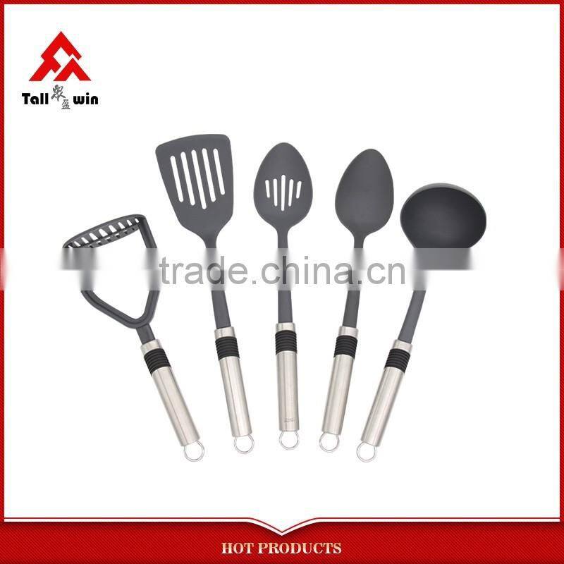 6-pieces silicone kitchen utensils wooden kitchen utensils silicone wooden kitchen tool set