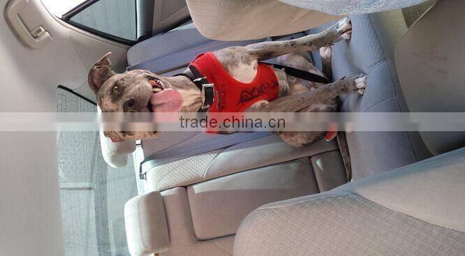 Pet Dog Cat Car Vehicle Seat Belt Safety Harness Nylon Fabric 16-27inch Adjustable Black