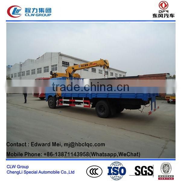 dongfeng 4*2 type 120 hp 6 tons truck mounted crane, 6 tons telescoped crane truck, 6 tons hiab knuckle crane truck