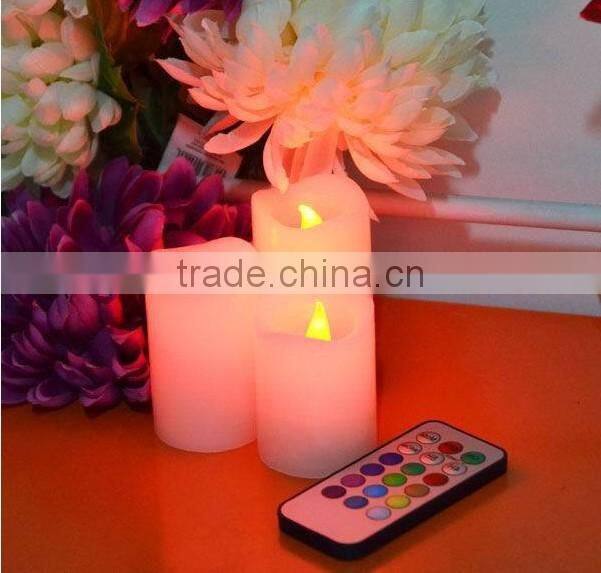 colorful Wax Battery electronic LED candle light