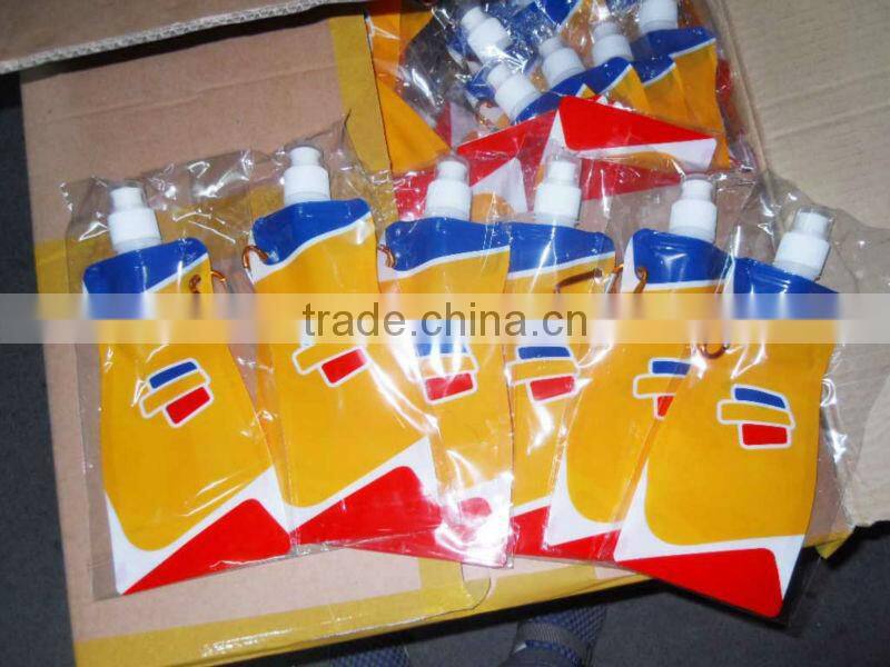 wholesale 480ml foldable bottle/ foldable water bottle