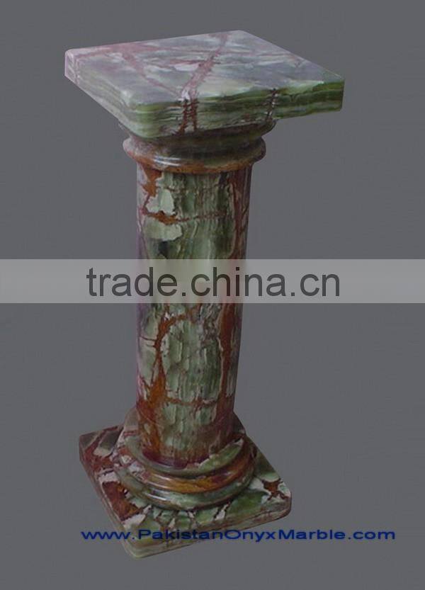 NATURAL DARK GREEN ONYX PEDESTALS