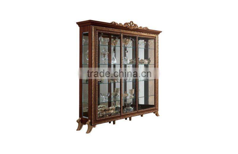 Luxurious Wooden Hand Made European Wine/Display Cabinet/Decoration Cabinet(MOQ=1 SET)
