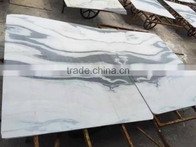 panda white marble polished flooring tiles