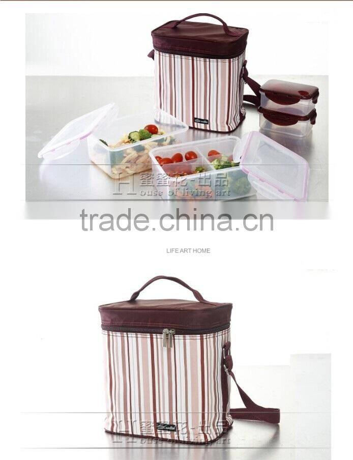 Waterproof 8.9L Travel Picnic Lunch bag Snack Tote Isothermic Cooler Handbag With Set of Lunch Box