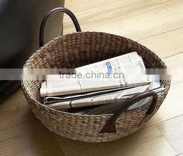 Natural Oval Water hyacinth pot storage baskets