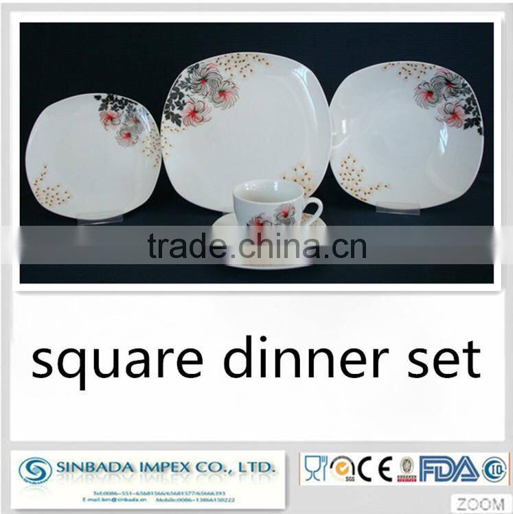 porcelain type dinner set square shape