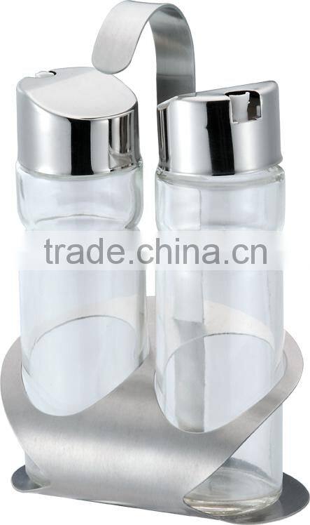 2Pcs Oil and Vinegar Stainless Steel Spice Jar Set/Condiment Set