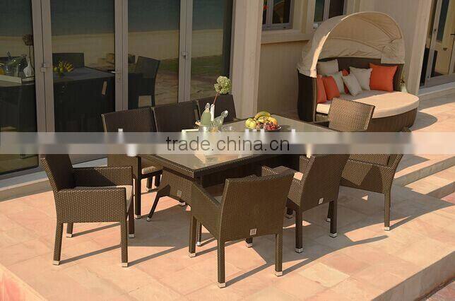 Sigma outdoor dining furniture rattan royal dining set tables and chairs