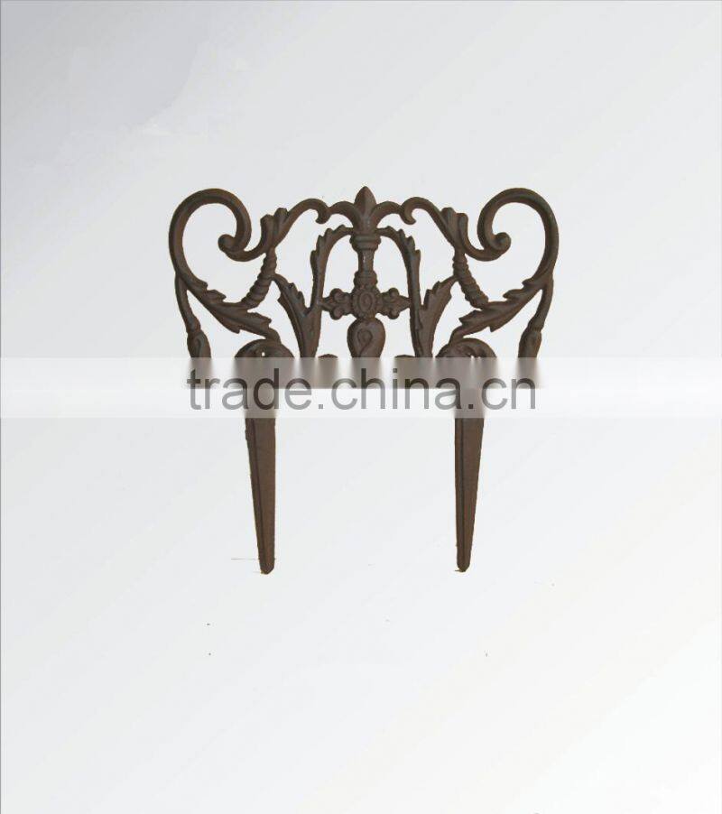DOUBLE STYLE CAST IRON DECORATIVE GARDEN FENCE