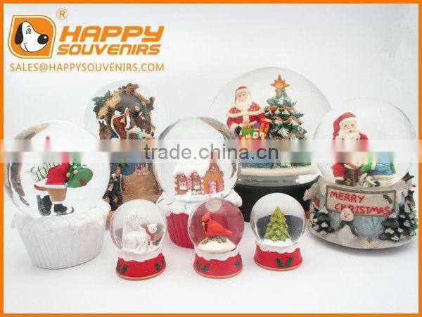 2016 High Quality Christmas Snow Globe with Music Function