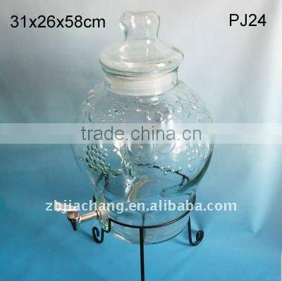 PZ24 clear glass drink dispenser