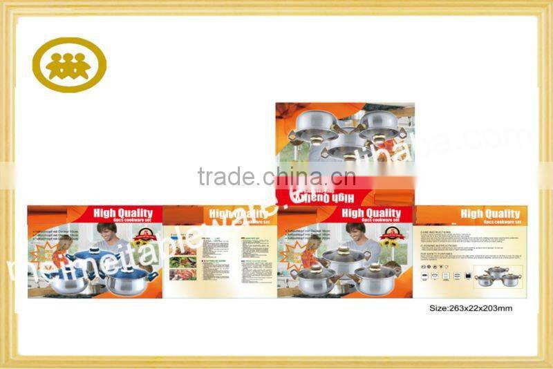 Stainless steel cookware sets-6pcs