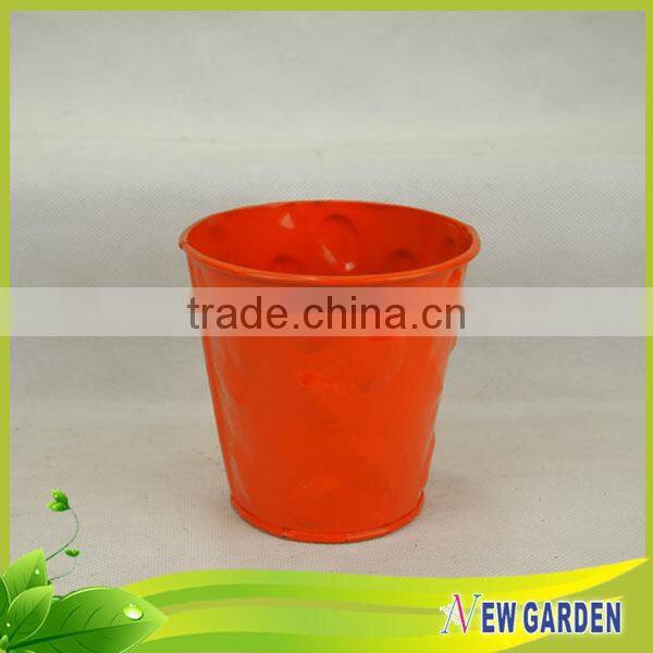Direct Manufacturer handmade metal tin Garden small metal flower pot