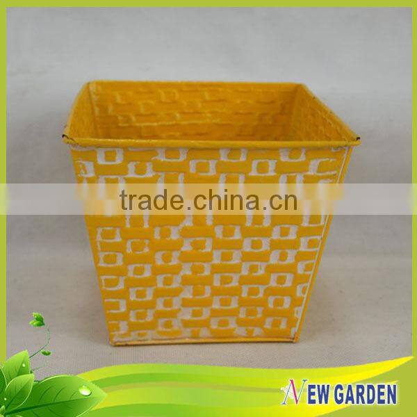Factory price unique handicraft galvanized pot for garden