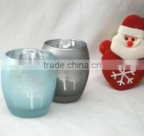 promotion christmas trees glass candle holders cheap