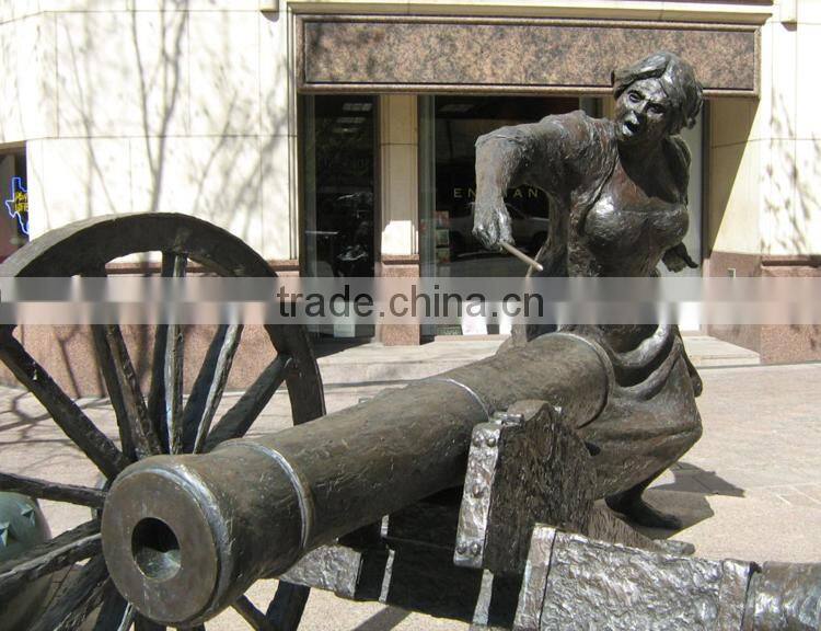 bronze foundry high quality cannon bronze statue for outdoor garden