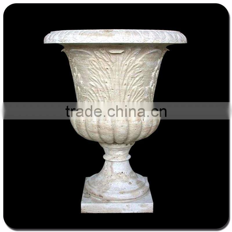 Stone craving pot garden granite flowerpot for landscaping