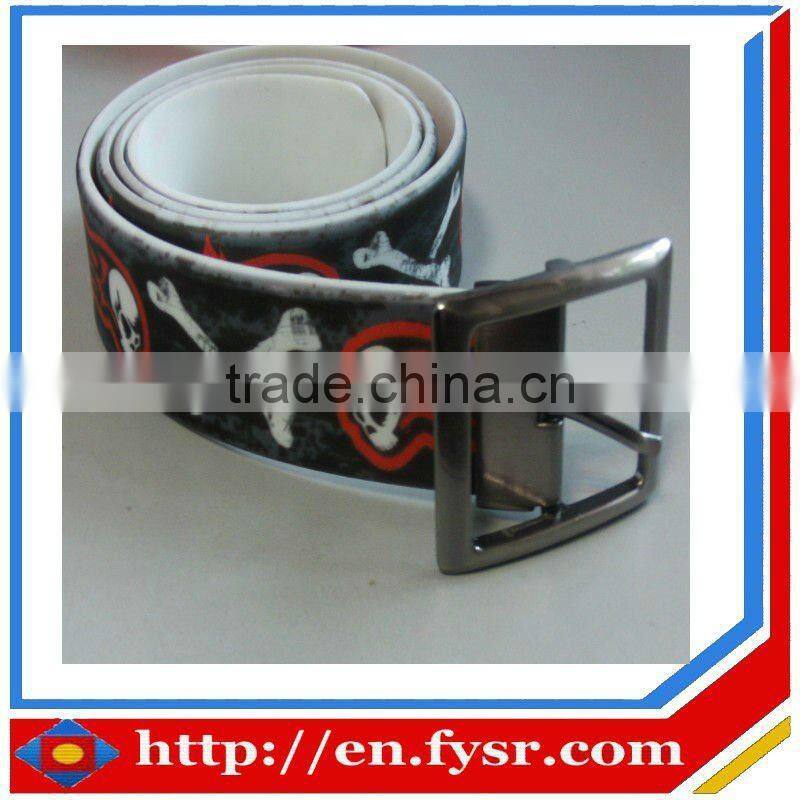 2016 fashion spay printing Eco-Environmental Silicone boy golf Belt