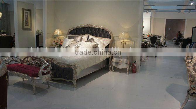 Elegant design luxury hotel bedroom set,bed&sidetable, can be customized-BG90435 MOQ:1 SET