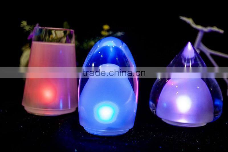 clear acrylic crystal bar LED RBG color changing table lamp