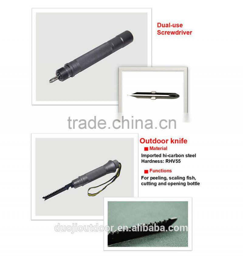 Multi-purpose Camping Shovel DJSV-OS with Tactical Knife Car Emergency Kit