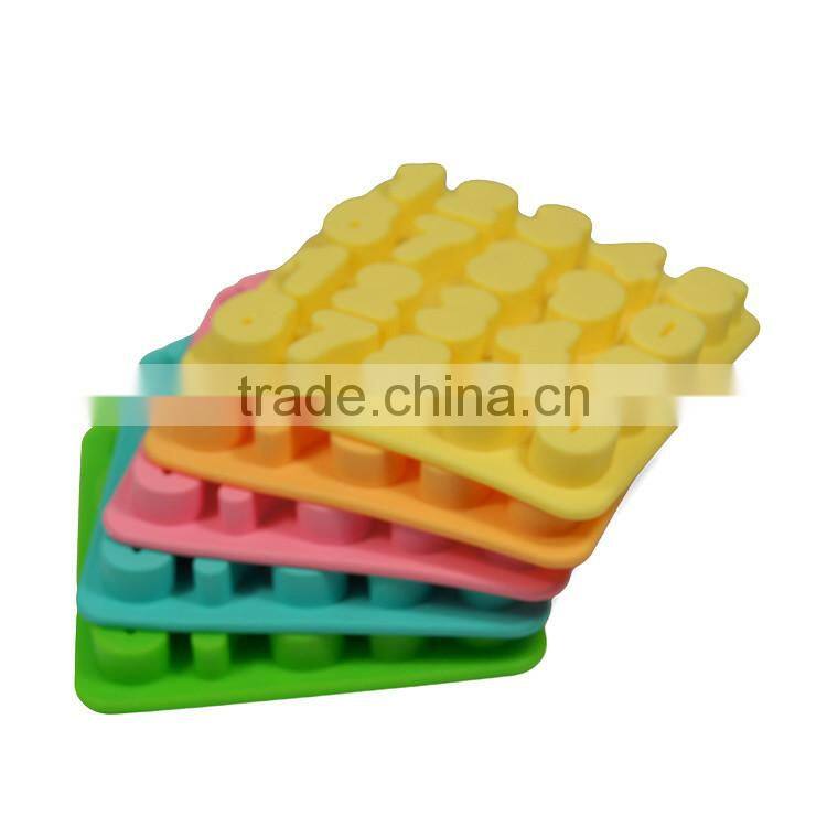 cute 0-9 Arabic numeral shaped bpa free silicone ice tray