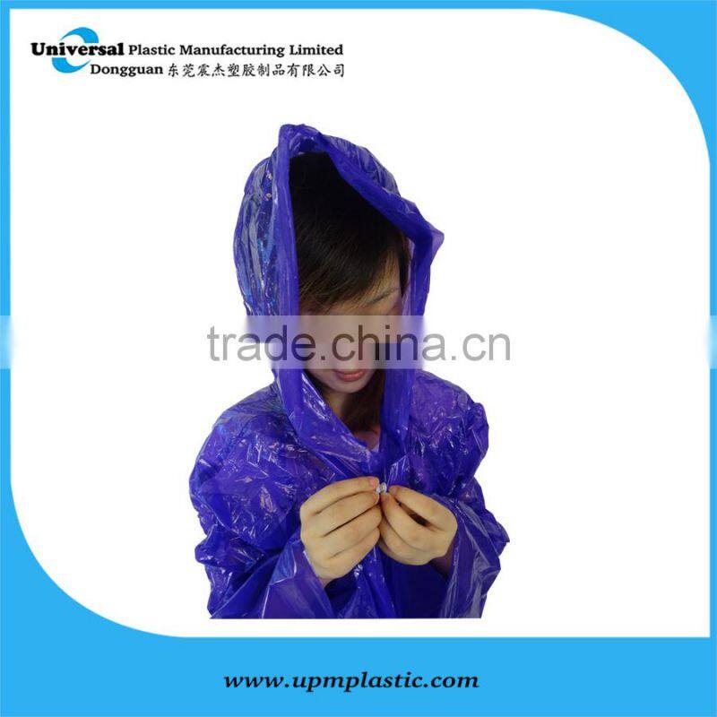 Cheap transparent biodegradable disposable raincoat
