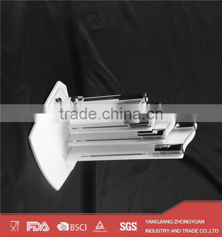 5pcs kitchen ceramic knife set with Acrylic Stand