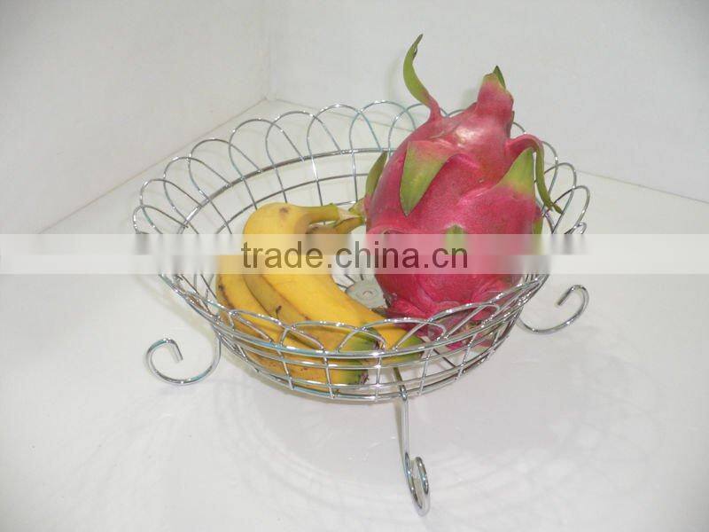 Home&Kitchen Mutifunctional Metal Wire Fruit Basket Storage Basket Rack Holder