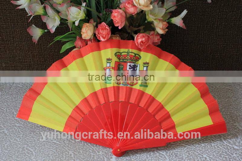 Assorted colors Spanish hand fabric fan