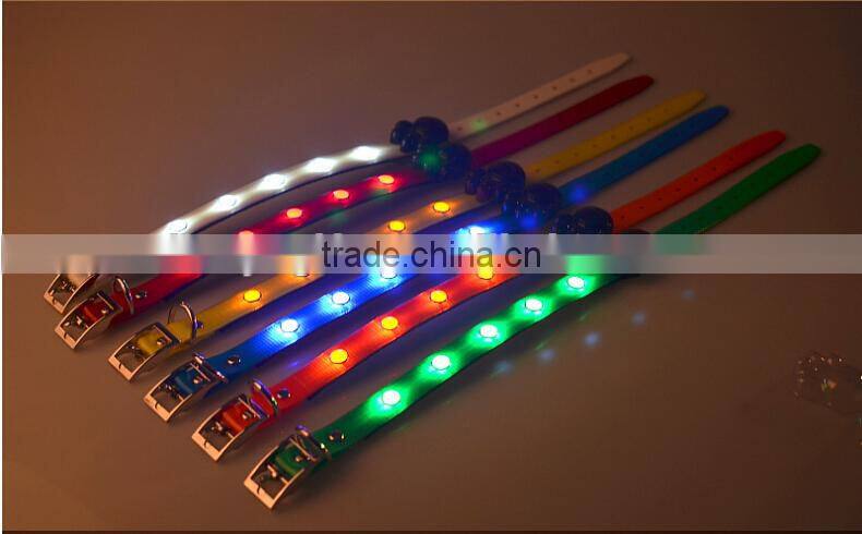 Fashion Pet TPU flash collar led dog collar