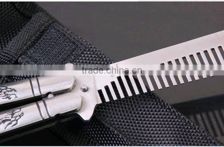 Wholesales Sliver Comb Multi function Stainless Steel Trainer Tool Butterfly Comb