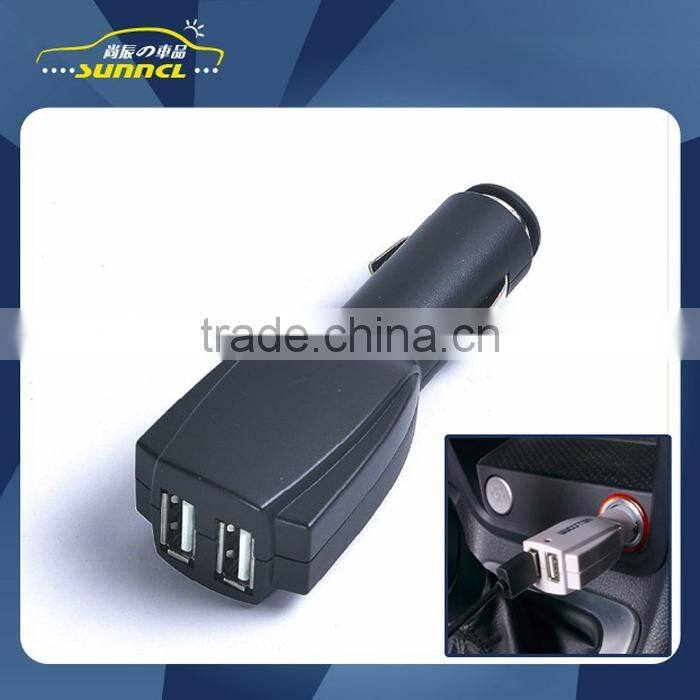 High Quality CE-Approved LED Light Portable Dual USB Car Charger
