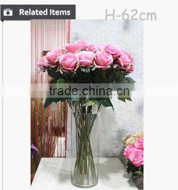 Newest design bouquet wedding real touch silk artificial flower rose