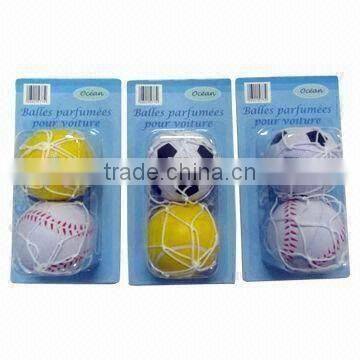 china supplier sports ball car air freshener with net and cupula