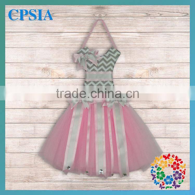 Kid Grey Colorful Chevron Lovely Tutu Bow Holder customization 2014 New arrivals