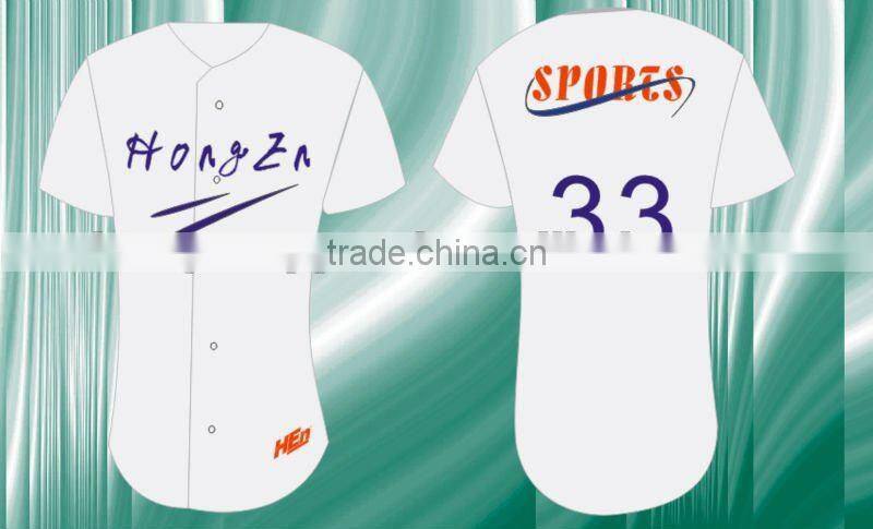 high quality wholesale blank baseball jersey